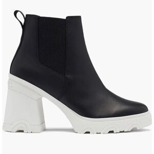 NIB Sorel Brex Waterproof Platform Block Heel Leather Chelsea Boot